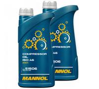 2x1 Litro Originale Mannol Olio Compressore Olio Iso 46 ISO46