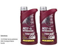2X1 Litro Originale MANNOL Olio Del Cambio MTF-4 Olio Del Cambio 75W-80
