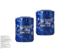2x10 Litro mannol TS-4 Fatt 15W-40 olio motore Api CI-4 Plus CI-4/CH-4 / Sl Acea