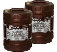 2x10 Litro PEMCO Fluido per Cambio Automatico Imatic 420 Atf Iid Gear Oil Olio