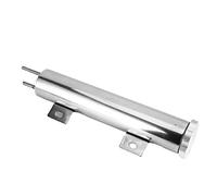 2x10in Stainless Steel Radiator Overflow Tank, Coolant Reservoir Expansion Vessel Oil Catch Can with Mounting Accessories Fits Hot Rods Classic Engines