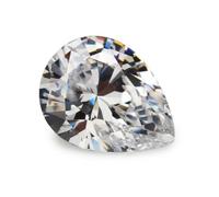 2X3-13X18mm 5A forma di pera Cubic Zirconia pietre preziose di zircone bianco per la fabbricazione di gioielli, Zirconia cubica