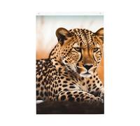 2x3 Bandiera verticale a doppia faccia bandiera festiva Banner con occhielli No Fade Garden Flag Cheetah Waiting For An Opportunity Yard Flag Photo Sfondo per interni ed esterni Decorazione