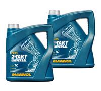 2x4 Litro Mannol 2-Takt Universale olio motore Api TC Jaso Fb Iso L-EGB Minerale