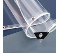 2x4m Telone Trasparente Occhiellato,Durevole E Resistente Allo Strappo,Occhielli Sono Distanziati Di 30cm,420g/M² Telone Antipioggia Freddo Copertura Pellicola Di Copertura per Mobili Da Giardino