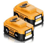 2x5.5Ah Batterie Sostituzione per Batteria Dewalt, 65W PD Type-C Ricarica Rapida