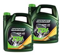 2X5 Litri FANFARO TDI 10W-40 API CH-4/SL ACEA A3/B4 Olio Motore Engine Oil Olio