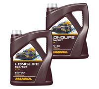 2x5 Litro mannol Longlife 504/507 5W-30 olio motore Api Sn Acea C3 7715