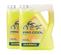 2x5 Litro Mannol Pro Cool Liquido Refrigerante Giallo Protezione Radiatore Moto