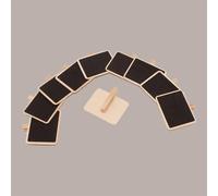 2x6 Pz Mini Lavagna con Molletta in Legno per Decorazioni 5,5x6 cm