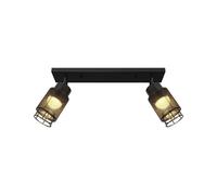 2X6W Led Decorative Ceiling Lamp (L400*W70*H30Mm) 3000K Matt Black Body
