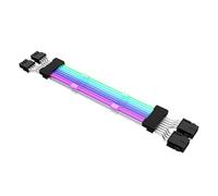 2x8 Pin RGB GPU Cavo, RGB PSU Cavi Estensioni, 5V 3Pin 4 lati ARGB GPU Power Extension Cable Nero, Illuminazione a 360 °, Programmabile Personalizzato 16 Milioni Colori