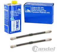 2xATE Flessibile Del Freno Asse Posteriore + 1L ATE Sl Dot 4 Adatto per VW
