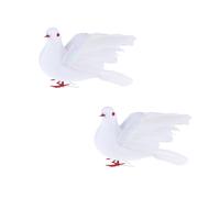 2xFake Piuma Artificiale Schiuma Colombe Uccelli Decorazione Di Cerimonia