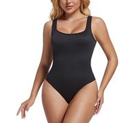 2XK-NOV Body Contenitivo Modellante, Body Shaper Donna Nero | Shapewear Bodysuit, Compressione Leggera Shaper, Traspirante, Morbido(Misurare la circonferenza della vita prima di ordinare)