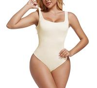 2XK-NOV Body Contenitivo Modellante Donna - Body Shaper Donna Nero, Shapewear Bodysuit, Spesso Pancera Contenitiva (Misurare la circonferenza della vita prima di ordinare) (Beige, L)