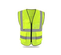 2XL Gilet di Sicurezza, Giubbotto Catarifrangente, Gilet Alta Visibilità in Rete, Gilet da Bicicletta con Strisce Riflettenti, Cerniera
