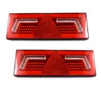 2xLED fanale posteriore 6 funzioni 12V 24V trattore escavatore ribaltabile neon
