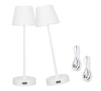 2xLED lampada da tavolo EDO NELI interno/esterno batteria touch lampada da...