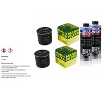 2xMANN-FILTER FILTRO OLIO-MW 65 +2xLIQUI MOLY Pro-Line Pulizia Motore