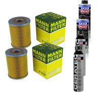 2xMANN-FILTER Ölfilter-h 1038+2xLiqui Moly pro-Line Lavaggio Motore / 2x Cera