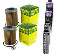 2xMANN-FILTER Ölfilter-h 929 X+ 2xLiqui Moly pro-Line Lavaggio Motore / 2x Cera