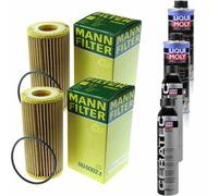 2xMANN-FILTER Ölfilter-hu 6002 Z + 2xLiqui Moly pro-Line Lavaggio Motore / 2x