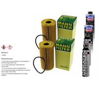 2xMANN-FILTER Ölfilter-hu 618 X+ 2xLiqui Moly pro-Line Lavaggio Motore / 2x Cera