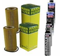 2xMANN-FILTER Ölfilter-hu 7012 Z + 2xLiqui Moly pro-Line Lavaggio Motore / 2x
