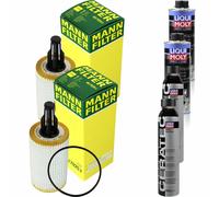 2xMANN-FILTER Ölfilter-hu 7025 Z + 2xLiqui Moly pro-Line Lavaggio Motore / 2x