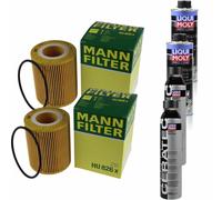 2xMANN-FILTER Ölfilter-hu 826 X+ 2xLiqui Moly pro-Line Lavaggio Motore / 2x Cera