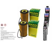 2xMANN-FILTER Ölfilter-hu 934 X+ 2xLiqui Moly pro-Line Lavaggio Motore / 2x Cera