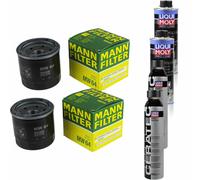 2xMANN-FILTER Ölfilter-mw 64+2xLiqui Moly pro-Line Lavaggio Motore / 2x Cera Tec