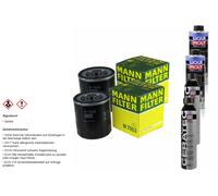 2xMANN-FILTER Ölfilter-w 7053+2xLiqui Moly pro-Line Lavaggio Motore / 2x Cera