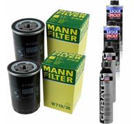 2xMANN-FILTER Ölfilter-w 719/36 + 2xLiqui Moly pro-Line Lavaggio Motore / 2x