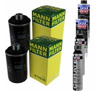 2xMANN-FILTER Ölfilter-w 719/45 + 2xLiqui Moly pro-Line Lavaggio Motore / 2x