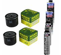 2xMANN-FILTER Ölfilter-w 79+2xLiqui Moly pro-Line Lavaggio Motore / 2x Cera Tec
