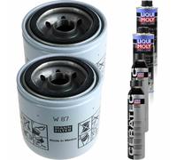 2xMANN-FILTER Ölfilter-w 87+2xLiqui Moly pro-Line Lavaggio Motore / 2x Cera Tec