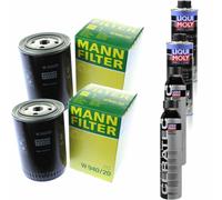 2xMANN-FILTER Ölfilter-w 940/20 + 2xLiqui Moly pro-Line Lavaggio Motore / 2x
