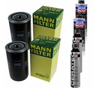 2xMANN-FILTER Ölfilter-w 950/17 + 2xLiqui Moly pro-Line Lavaggio Motore / 2x