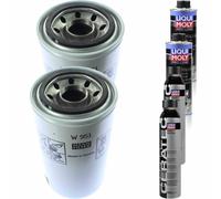 2xMANN-FILTER Ölfilter-w 951+2xLiqui Moly pro-Line Lavaggio Motore / 2x Cera Tec
