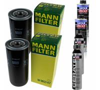 2xMANN-FILTER Ölfilter-w 962/47 + 2xLiqui Moly pro-Line Lavaggio Motore / 2x