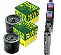 2xMANN-FILTER Ölfilter-wp 1026+2xLiqui Moly pro-Line Lavaggio Motore / 2x Cera