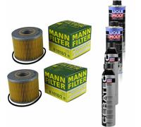 2xMANN Ölfilter-h 1018/2 N + 2xLiqui Moly pro-Line Lavaggio Motore / 2x Cera Tec