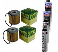 2xMANN Ölfilter-h 1029/1 N + 2xLiqui Moly pro-Line Lavaggio Motore / 2x Cera Tec