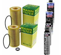 2xMANN Ölfilter-hu 718/1 K + 2xLiqui Moly pro-Line Lavaggio Motore / 2x Cera Tec