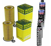 2xMANN Ölfilter-hu 718/6 X+ 2xLiqui Moly pro-Line Lavaggio Motore / 2x Cera Tec