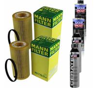 2xMANN Ölfilter-hu 719/6 X+ 2xLiqui Moly pro-Line Lavaggio Motore / 2x Cera Tec