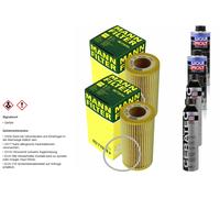 2xMANN Ölfilter-hu 719/8 X+ 2xLiqui Moly pro-Line Lavaggio Motore / 2x Cera Tec