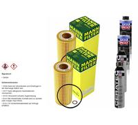 2xMANN Ölfilter-hu 721/4 X+ 2xLiqui Moly pro-Line Lavaggio Motore / 2x Cera Tec